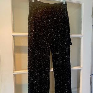 Express Black Sequin Pants